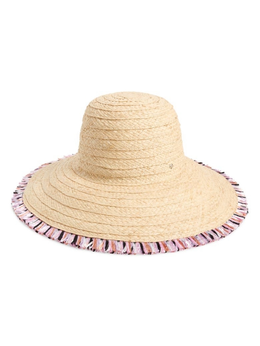 NWOT-Kate Spade New York Multi Color Wide-Brimmed straw Floppy Fringe Sun Hat